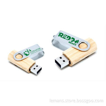 Wood Swivel USB Flash Drive (ALP-003U)